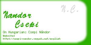 nandor csepi business card